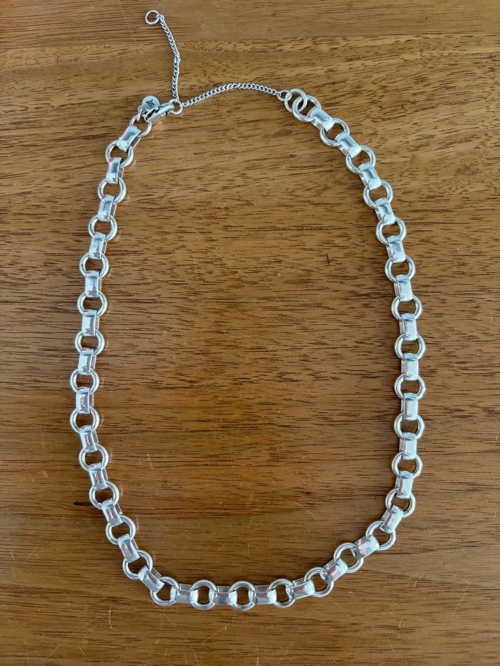 Like New Madewell Classic Silver Link Adjustable Length Necklace